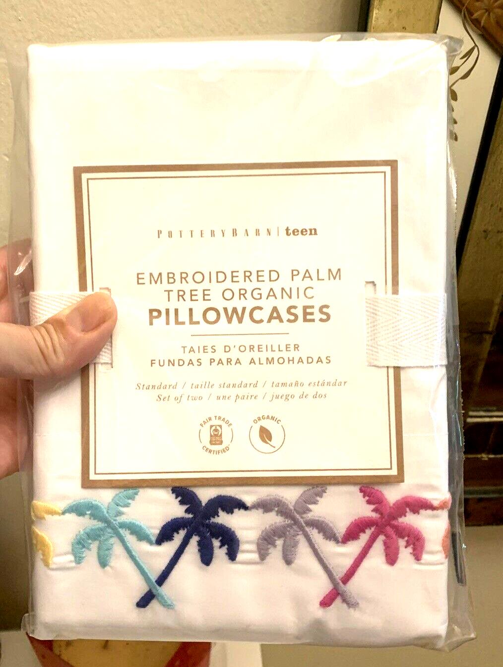 Pottery Barn Pillowcase holiday Disney gift party rainbow beach palm  SET 2  ]