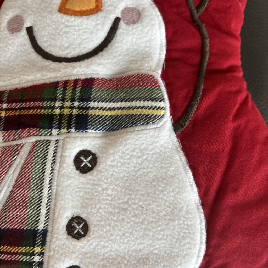 Disney Holiday Pottery Barn Christmas stocking Snowman gift party school kid `
