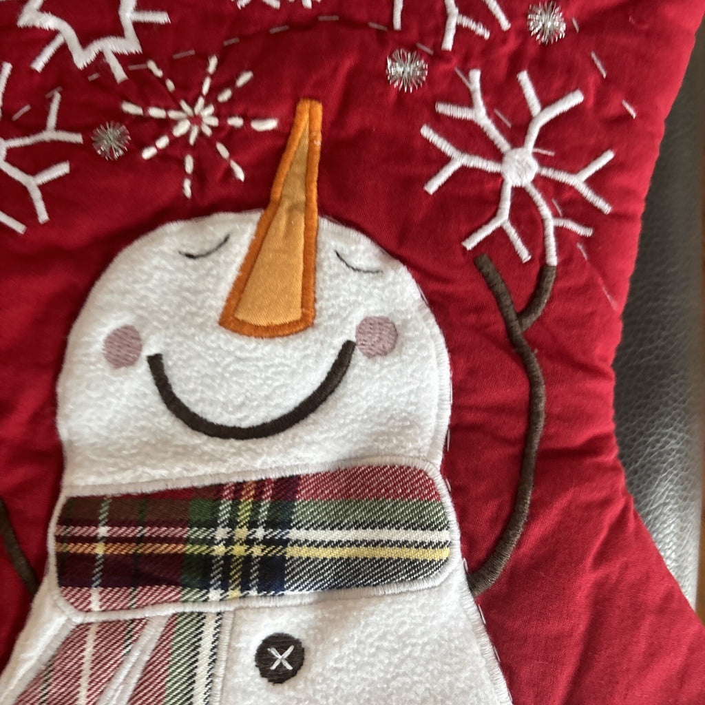 Disney Holiday Pottery Barn Christmas stocking Snowman gift party school kid `