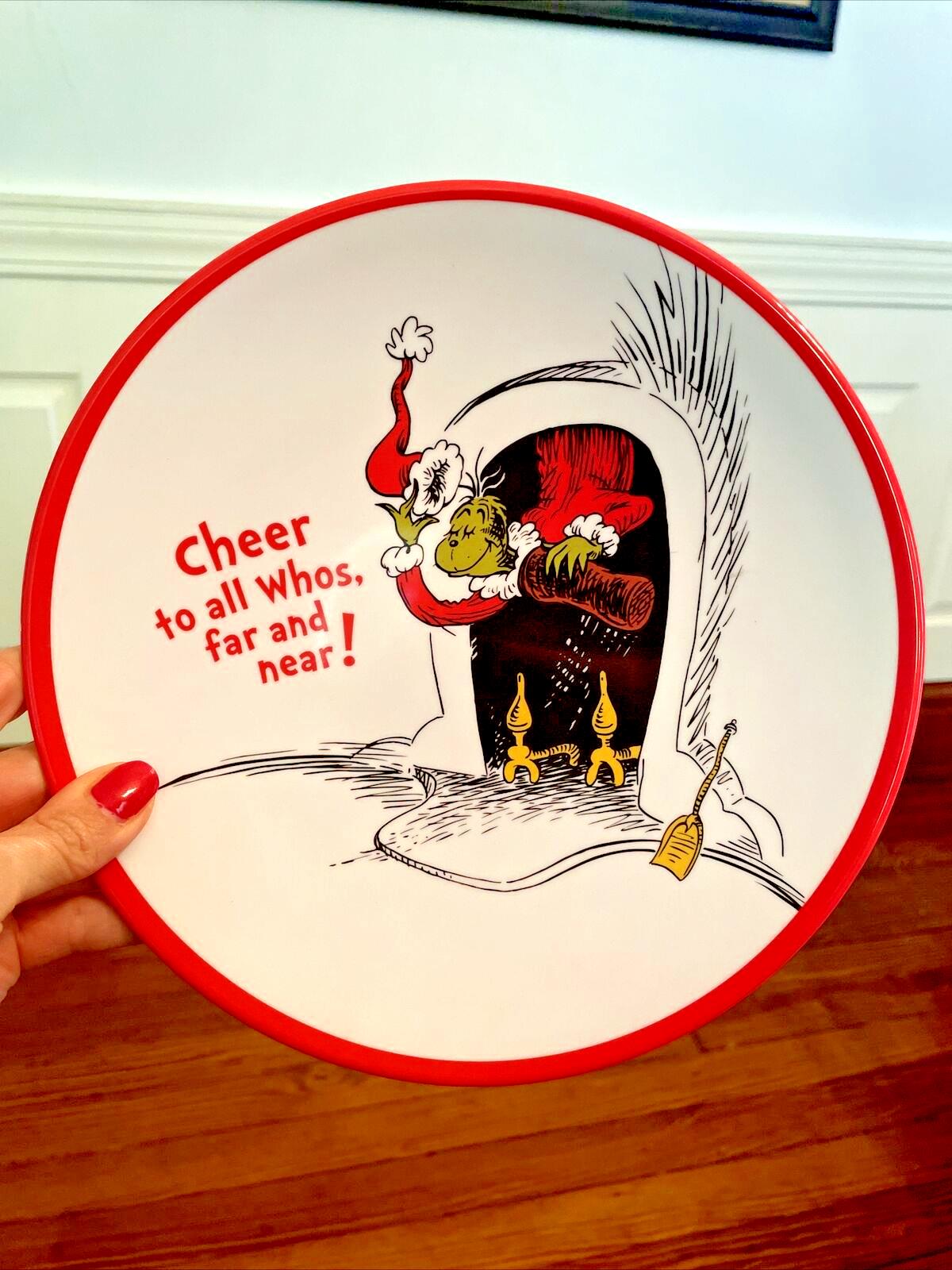 Pottery Barn GRINCH DINNER SET Plate Seuss Disney holiday Christmas party gift