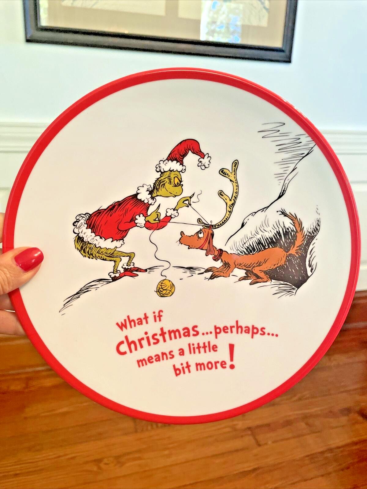 Pottery Barn GRINCH DINNER SET Plate Seuss Disney holiday Christmas party gift