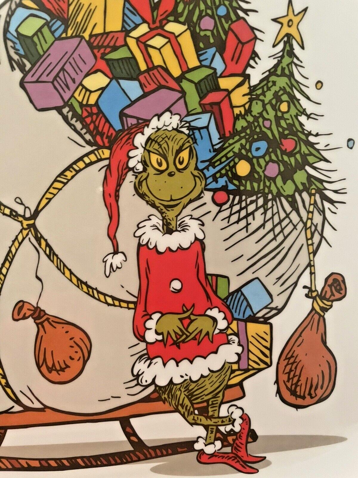 Pottery Barn GRINCH PLATTER Holiday Tray party Dr Seuss Christmas plate Disney n