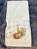 Pottery Barn Holiday Kitchen Hand towel party Thanksgiving Pumpkin guest SET 2 ]