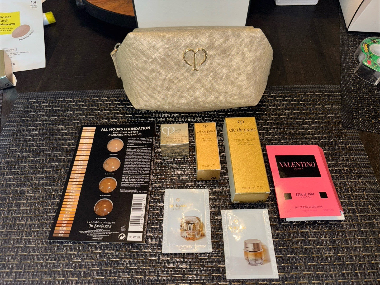 Valentino Cle De Peau Perfume makeup cleanser bag Holiday Gift Travel Wedding $$