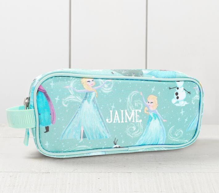 Pottery Barn School disney Frozen Elsa PENCIL CASE pouch bag girl princess .