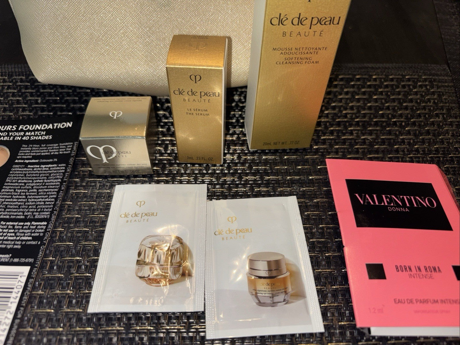 Valentino Cle De Peau Perfume makeup cleanser bag Holiday Gift Travel Wedding $$