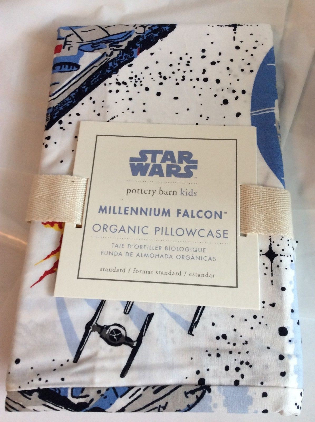 Disney Pottery Barn star wars Holiday PILLOWCASE boy kid superhero jedi a