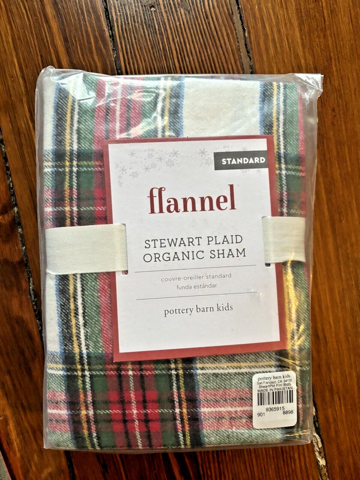 Pottery Barn holiday Disney Christmas PLAID Pillow SHAM gift party Stewart kid n