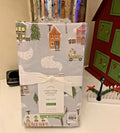 Pottery Barn KING PILLOWCASE winter village holiday Christmas tree gift SET 2 `
