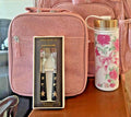 School Pottery barn glitter Lunch Box Travel Bag Flower Heart Water Large Girl .