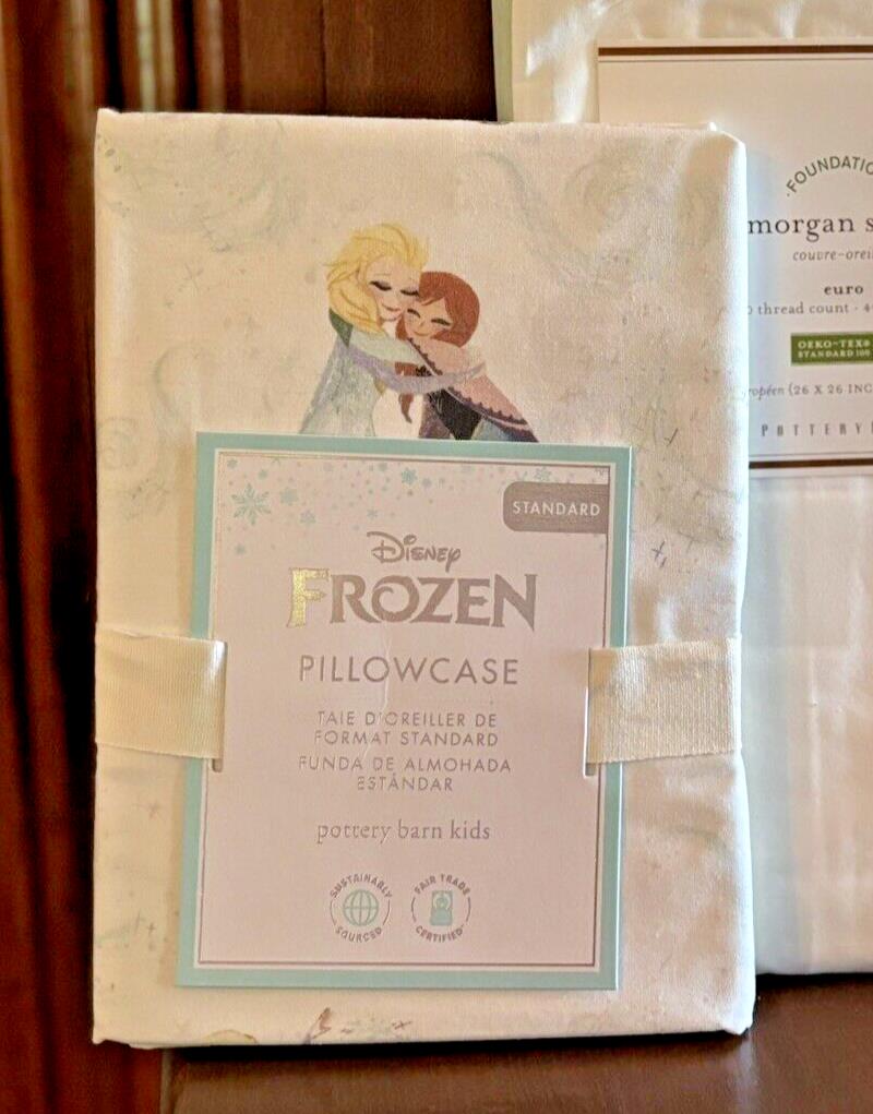 Disney Pottery Barn Frozen pillowcase princess Elsa + Duvet holiday gift SET 2 y