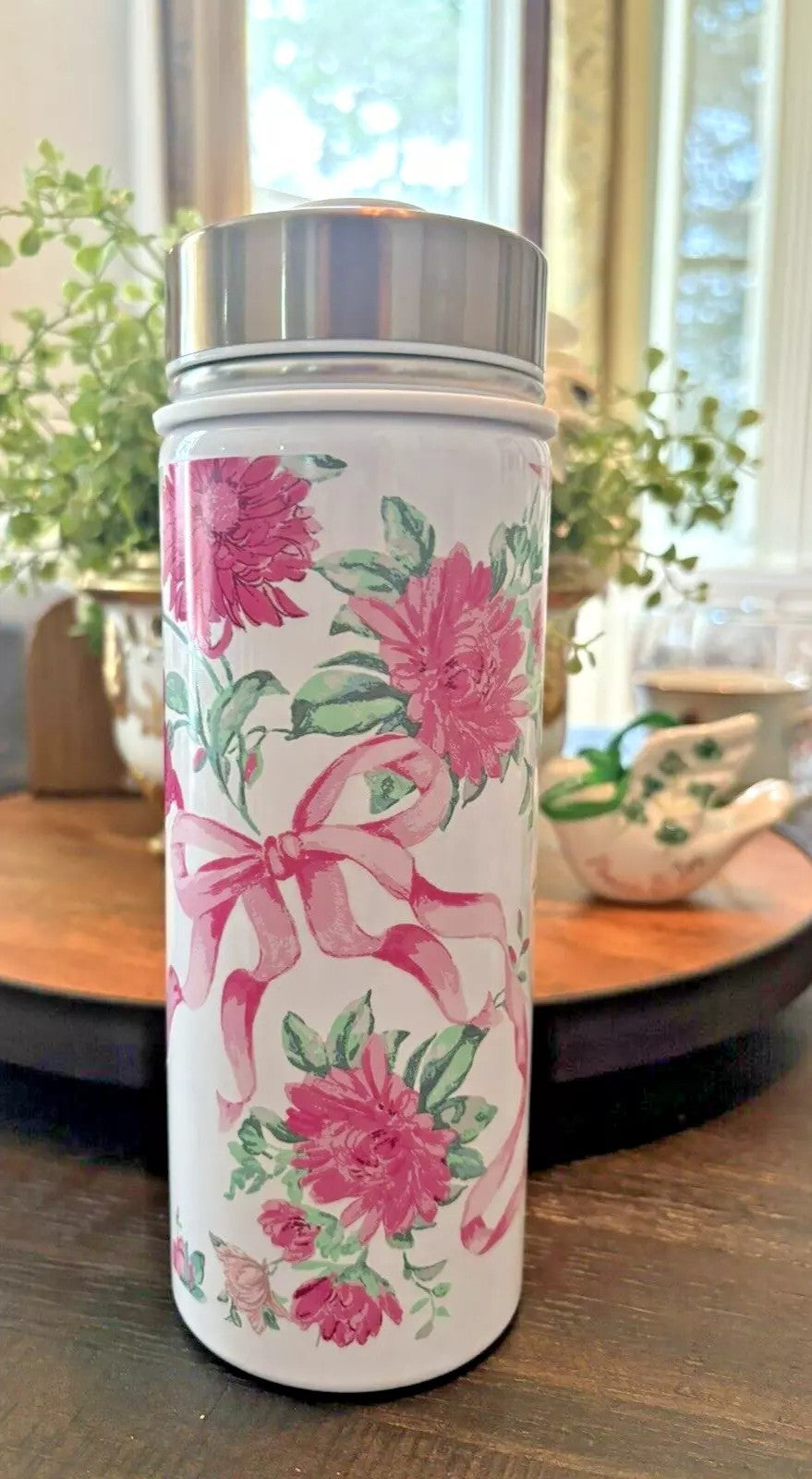 School Pottery barn glitter Lunch Box Travel Bag Flower Heart Water Large Girl .