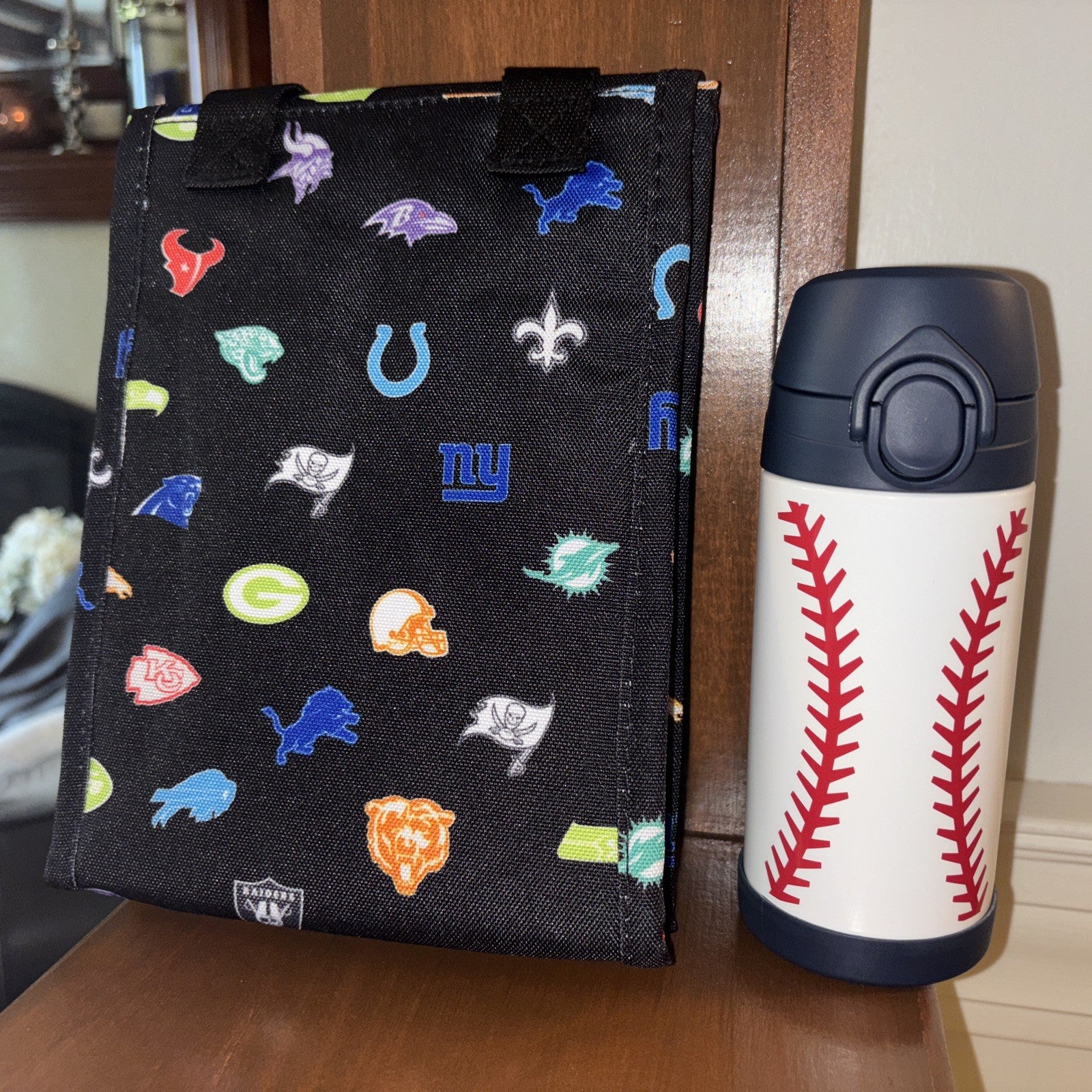 Pottery Barn School MLB Baseball LUNCH Bag WATER sport bag travel boy FOOTBALL