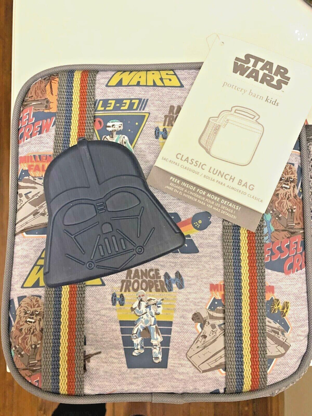 Pottery Barn School Disney Star Wars LUNCH BOX BAG SOLO mandalorian +space Boy /