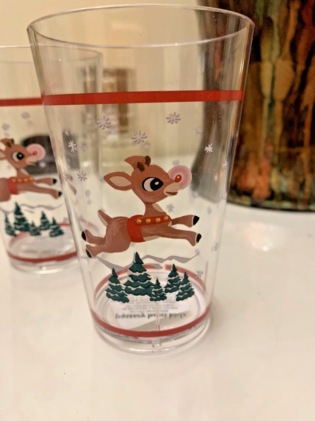 Pottery Barn holiday Rudolph Reindeer Santa Christmas party gift Disney SET 2 `