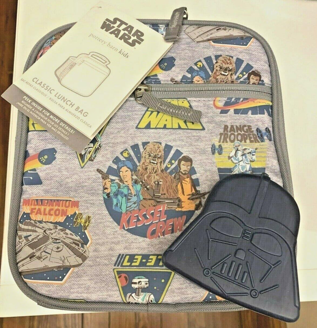 Pottery Barn School Disney Star Wars LUNCH BOX BAG SOLO mandalorian +space Boy /