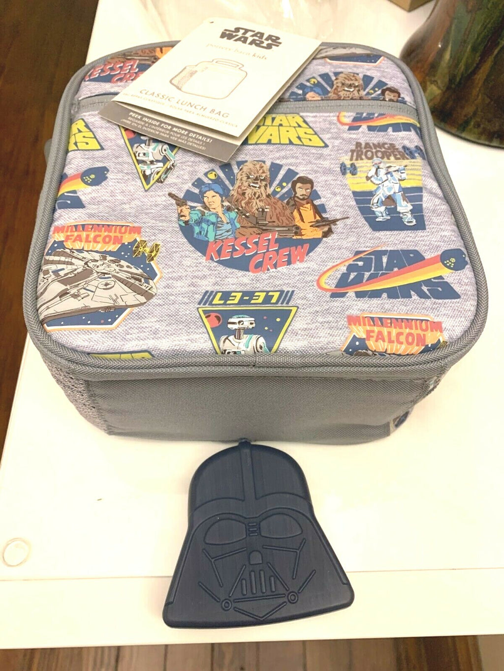 Pottery Barn School Disney Star Wars LUNCH BOX BAG SOLO mandalorian +space Boy /