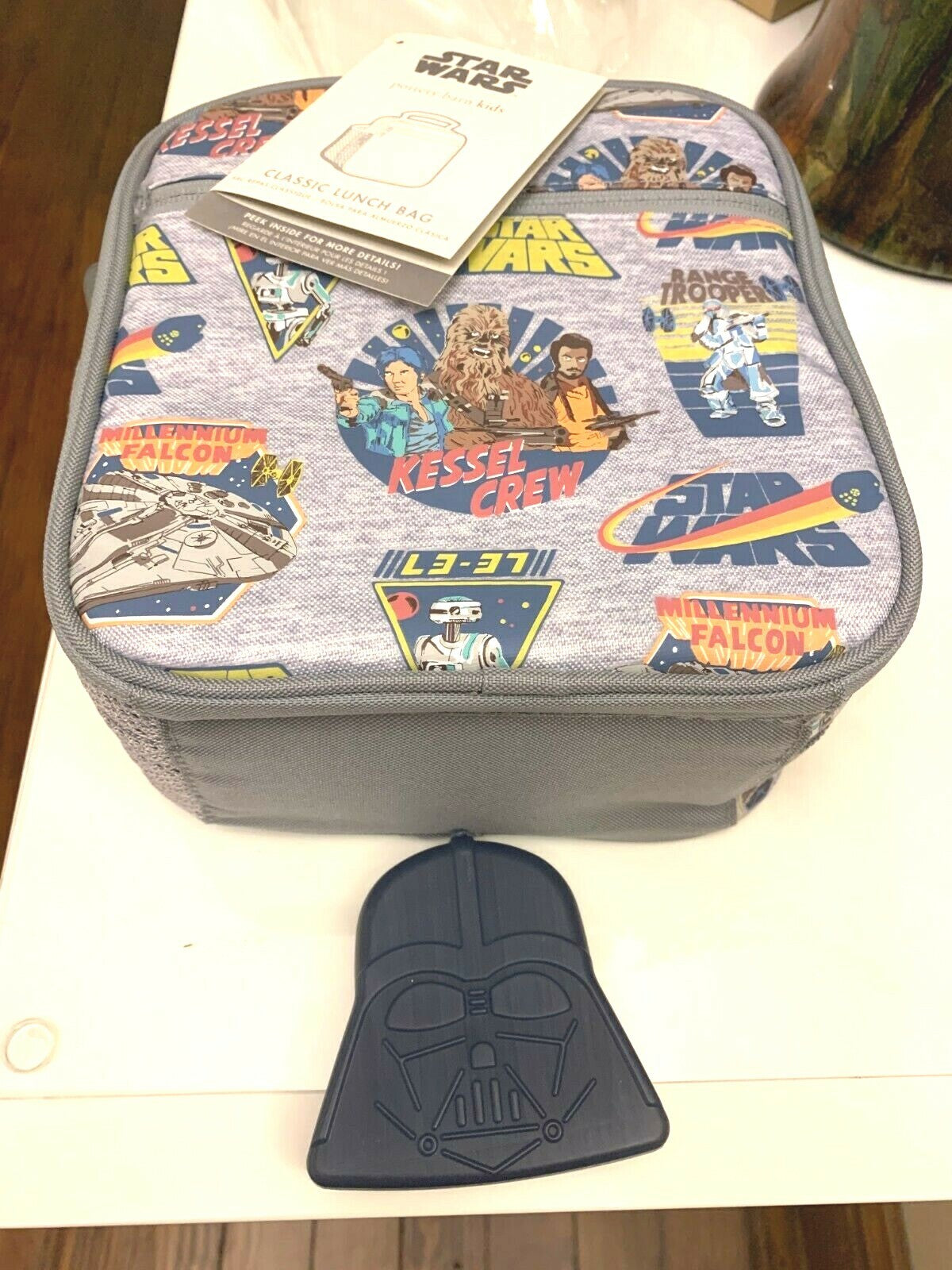 Pottery Barn School Disney Star Wars LUNCH BOX BAG SOLO mandalorian +space Boy /
