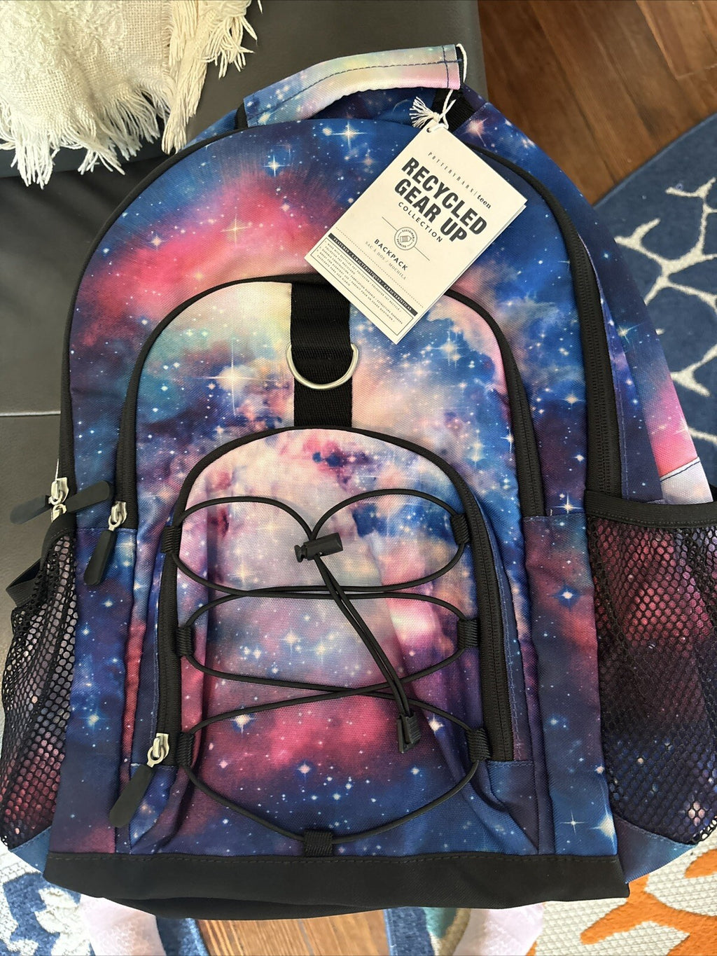 school Pottery barn LARGE BACKPACK Disney Galaxy Supernova space star wars boy .