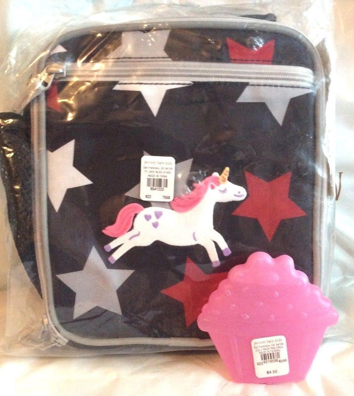 School Pottery Barn LUNCH BOX bag+ Disney princess Bag rainbow Cupcake  girl ,/