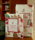 Pottery Barn holiday Christmas Rudolph Toddler baby Crib Sheet pillowcase set y