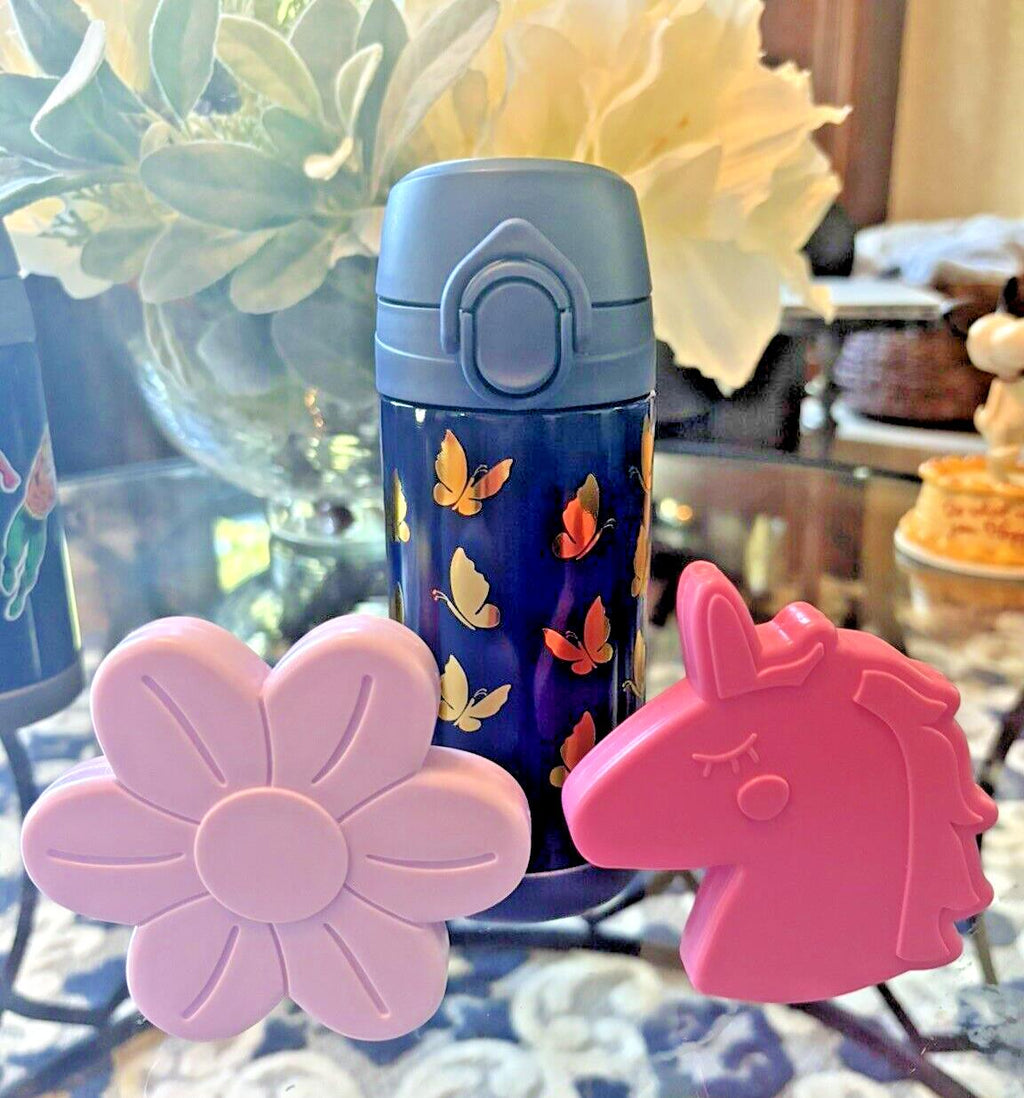 Pottery Barn School Disney rainbow WATER BOTTLE girl butterfly spaceFlower ??  ]