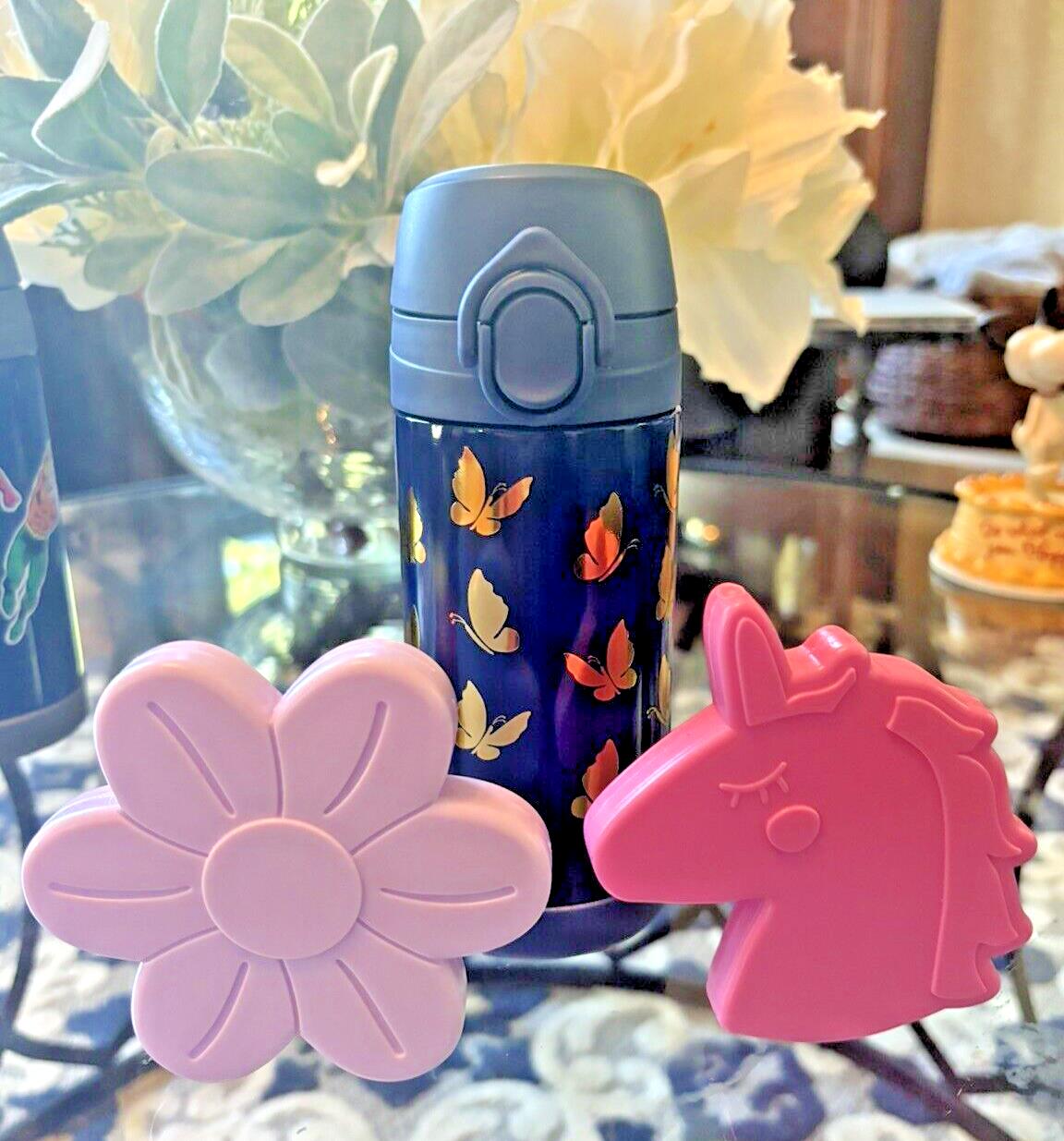 Pottery Barn School Disney rainbow WATER BOTTLE girl butterfly spaceFlower ??  ]