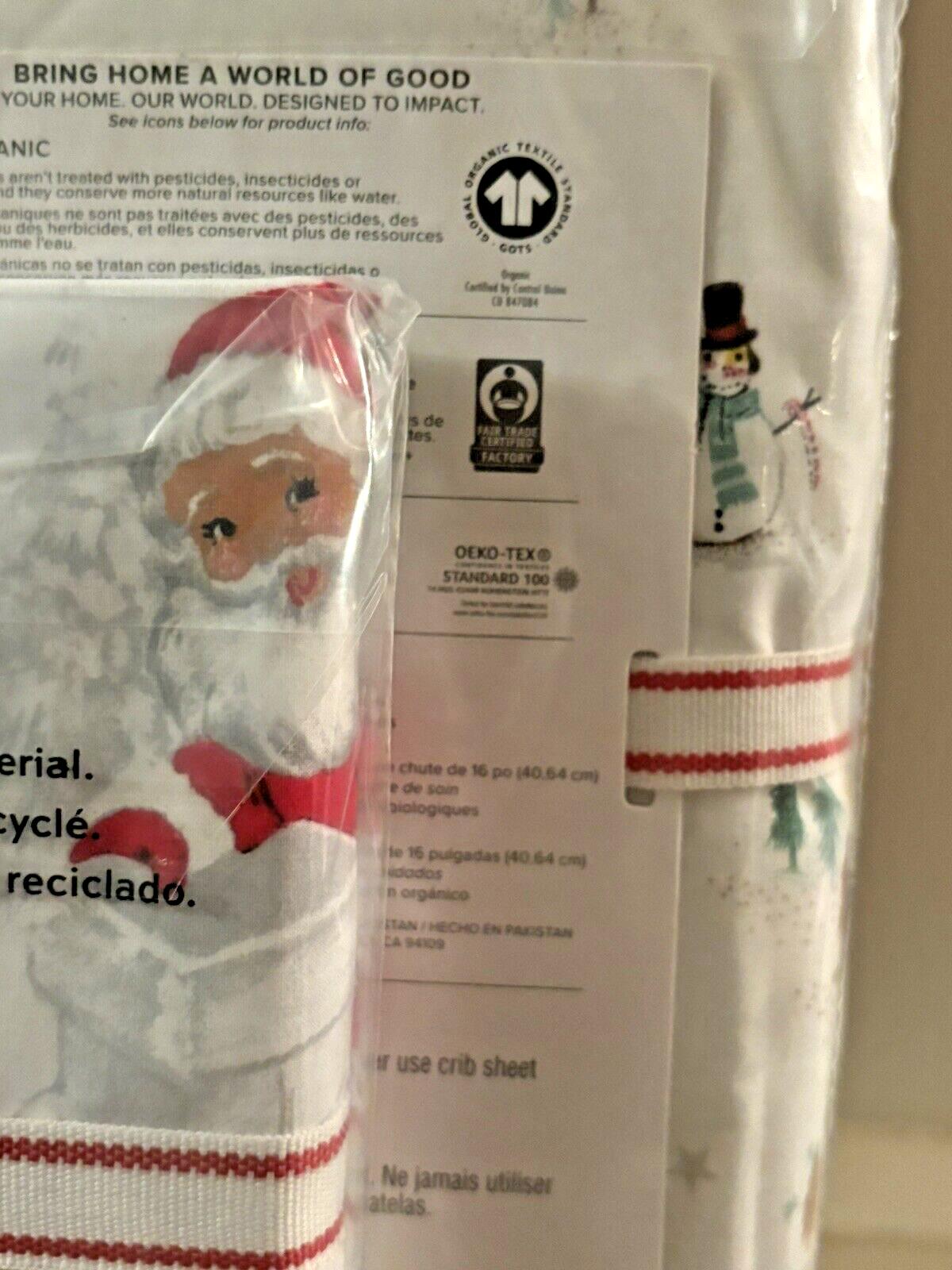 Pottery Barn holiday Christmas Rudolph Toddler baby Crib Sheet pillowcase set y