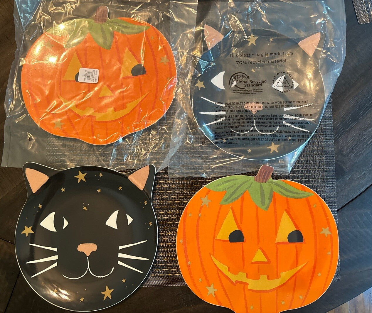 Pottery Barn Disney Halloween Holiday party Pumpkin Cat school kid gift SET 12 a