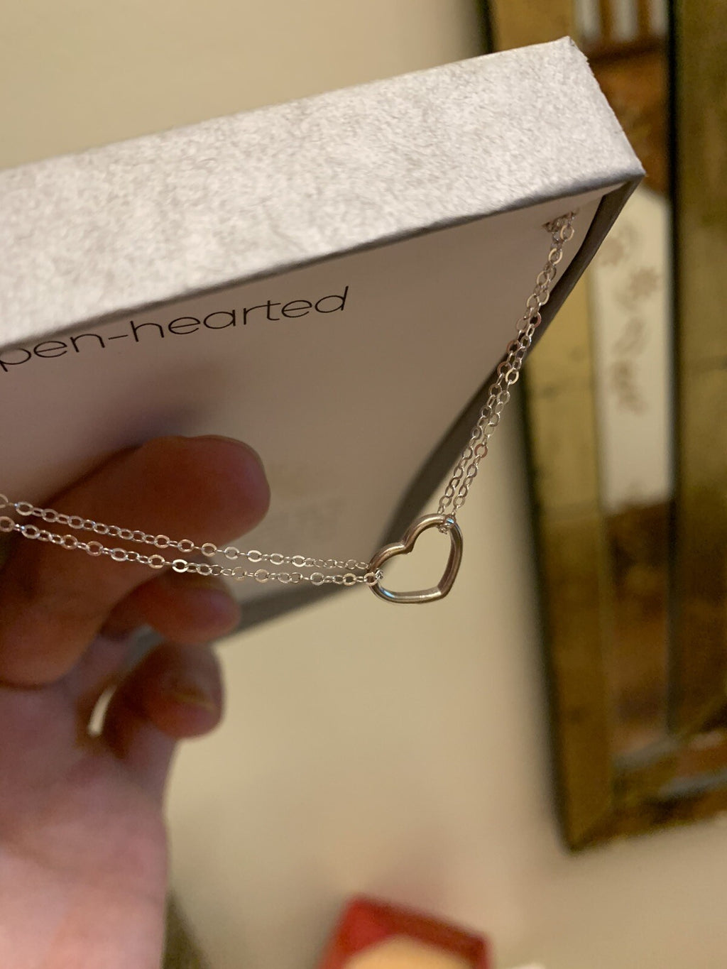 Disney Necklace Dogeared heart chain silver girl gift Birthday holiday?? -
