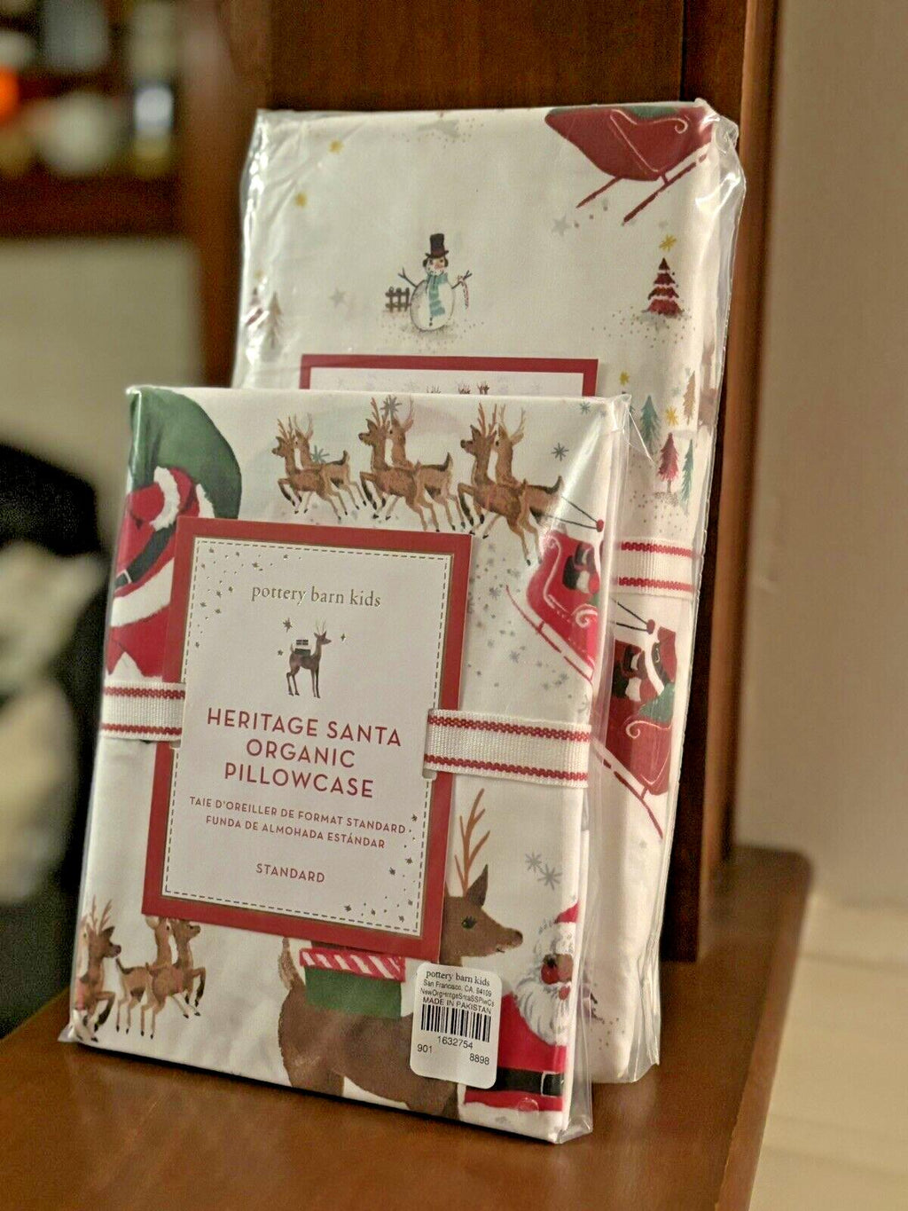 Pottery Barn holiday Christmas Rudolph Toddler baby Crib Sheet pillowcase set y
