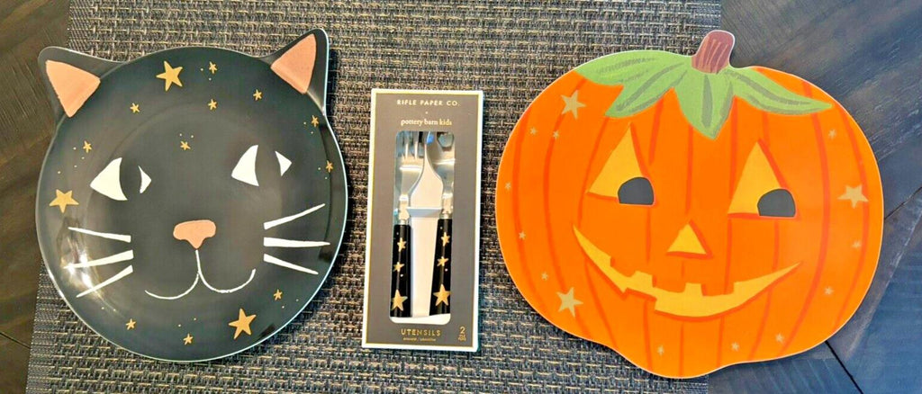 Pottery Barn Disney Halloween Holiday party Pumpkin Cat school kid gift SET 12 a