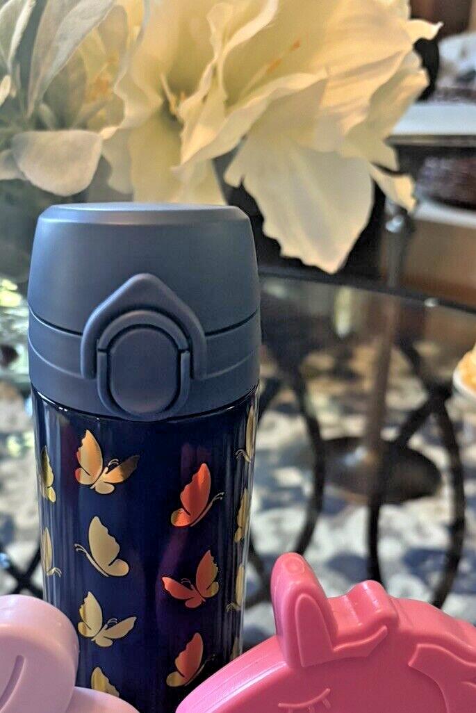 Pottery Barn School Disney rainbow WATER BOTTLE girl butterfly spaceFlower ??  ]
