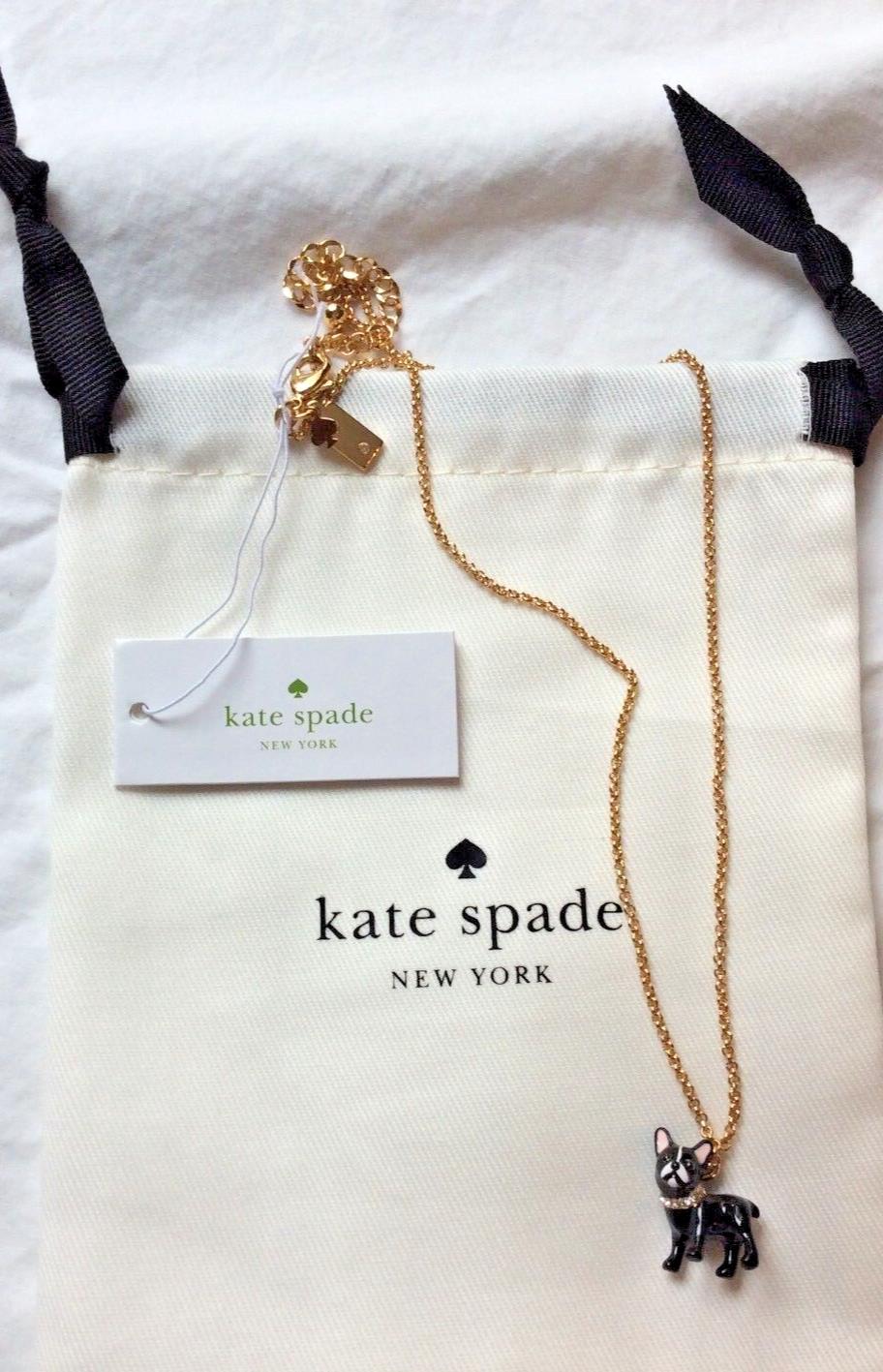 Kate Spade holiday Christmas Dog gold birthday gift party teen Disney Necklace 1