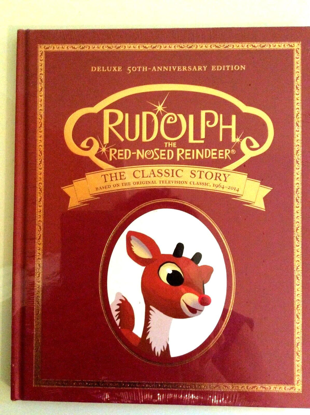 Disney Pottery Barn kid 50TH Rudolph Reindeer Christmas book holiday gift toy =