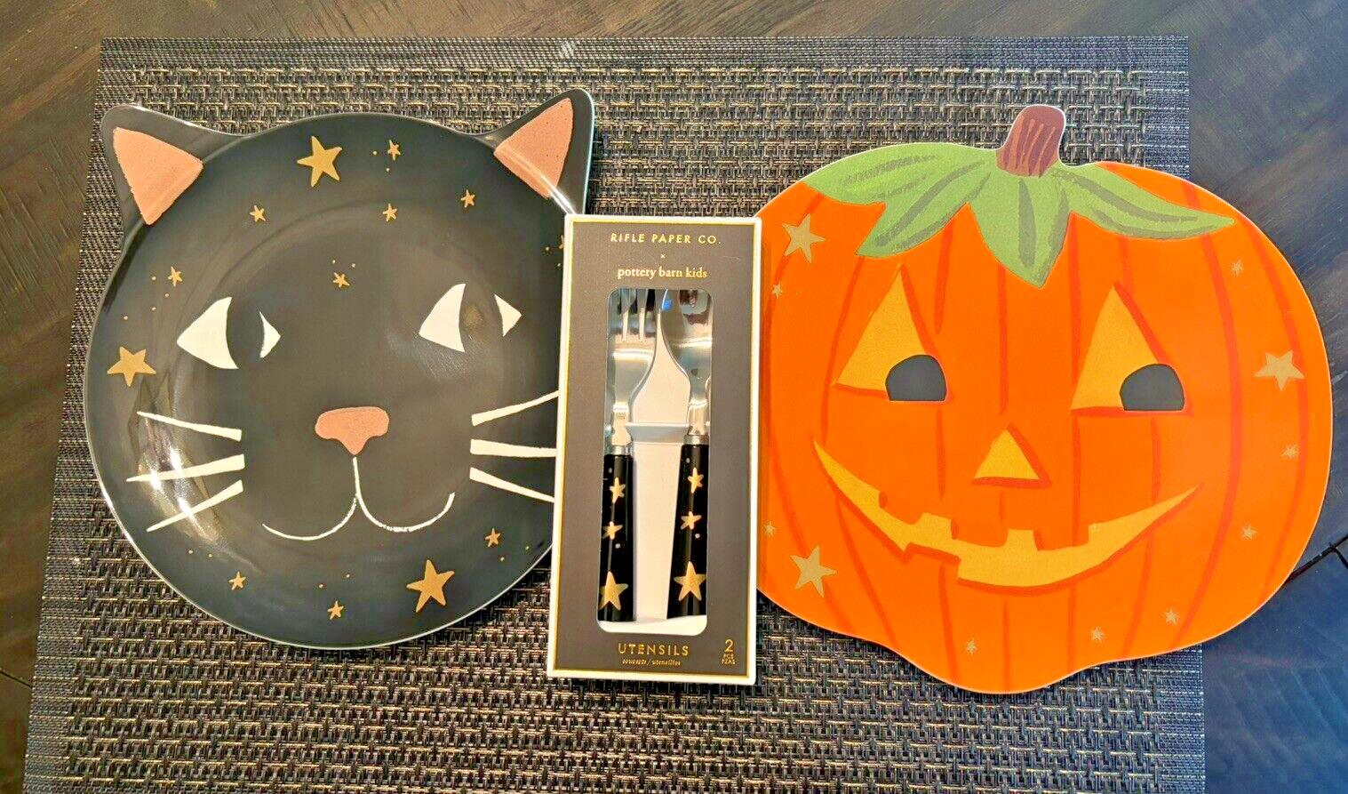 Pottery Barn Disney Halloween Holiday party Pumpkin Cat school kid gift SET 12 a