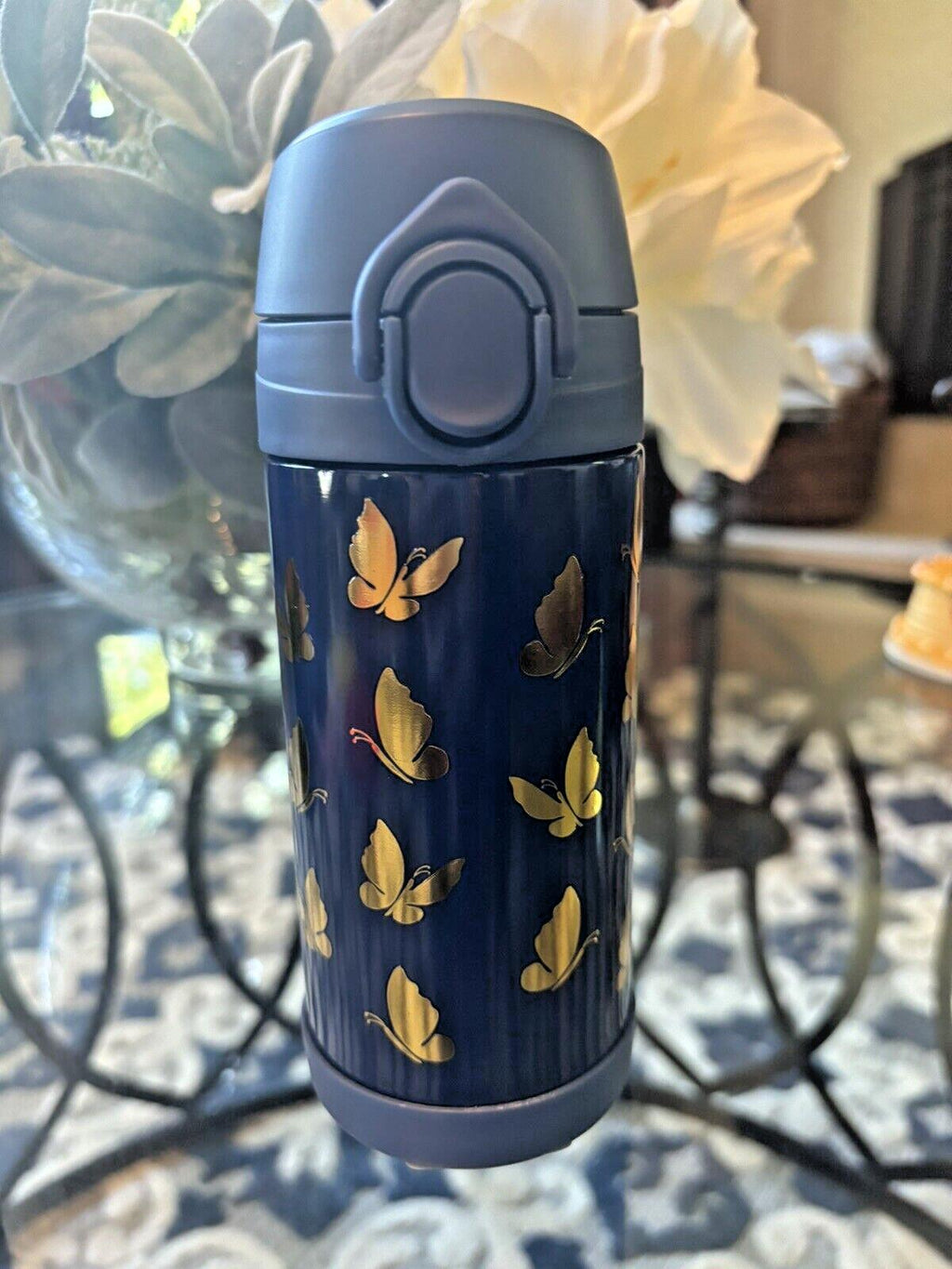 Pottery Barn School Disney rainbow WATER BOTTLE girl butterfly spaceFlower ??  ]