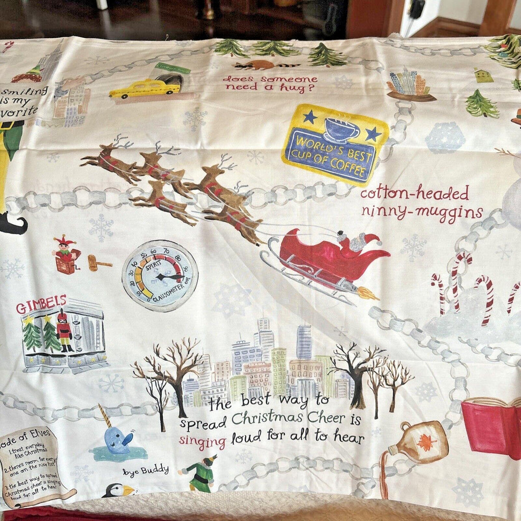 Pottery Barn Holiday PILLOWCASE KING ELF village Deer Christmas Disney kid SET 2