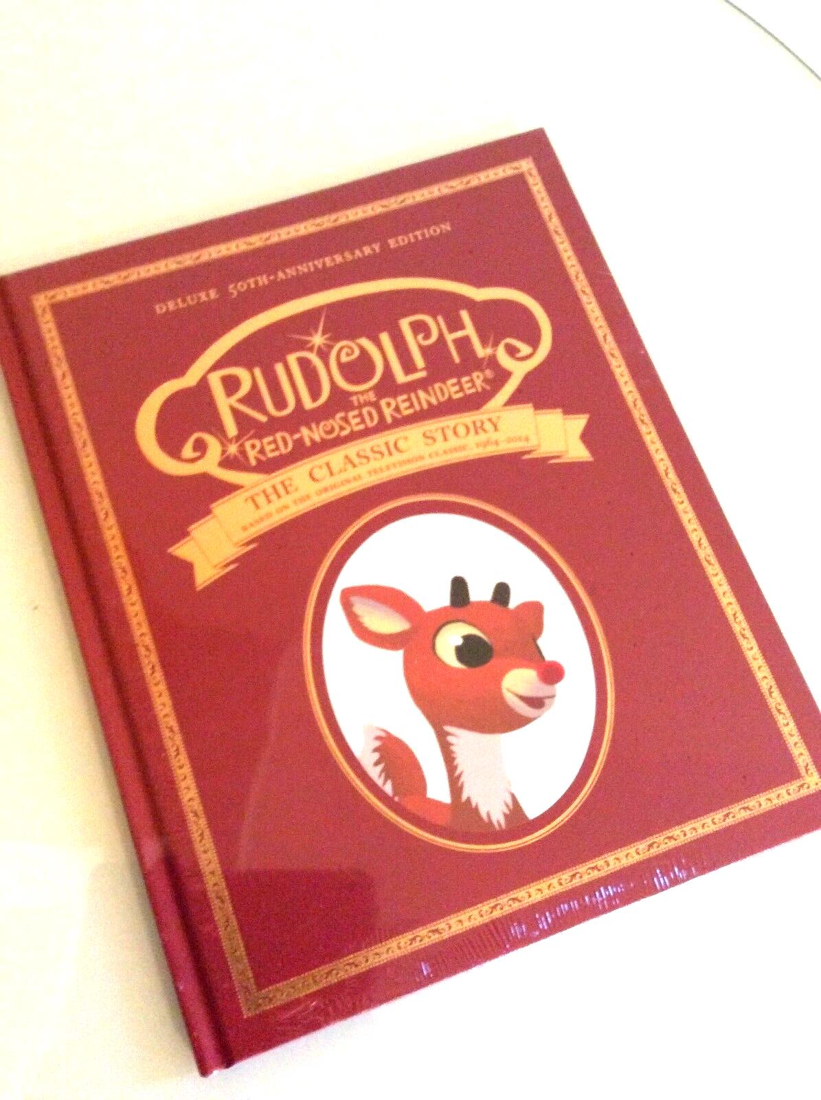 Disney Pottery Barn kid 50TH Rudolph Reindeer Christmas book holiday gift toy =