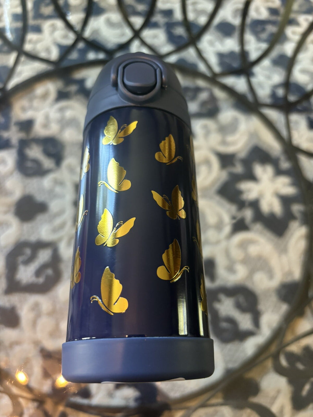 Pottery Barn School Disney rainbow WATER BOTTLE girl butterfly spaceFlower ??  ]