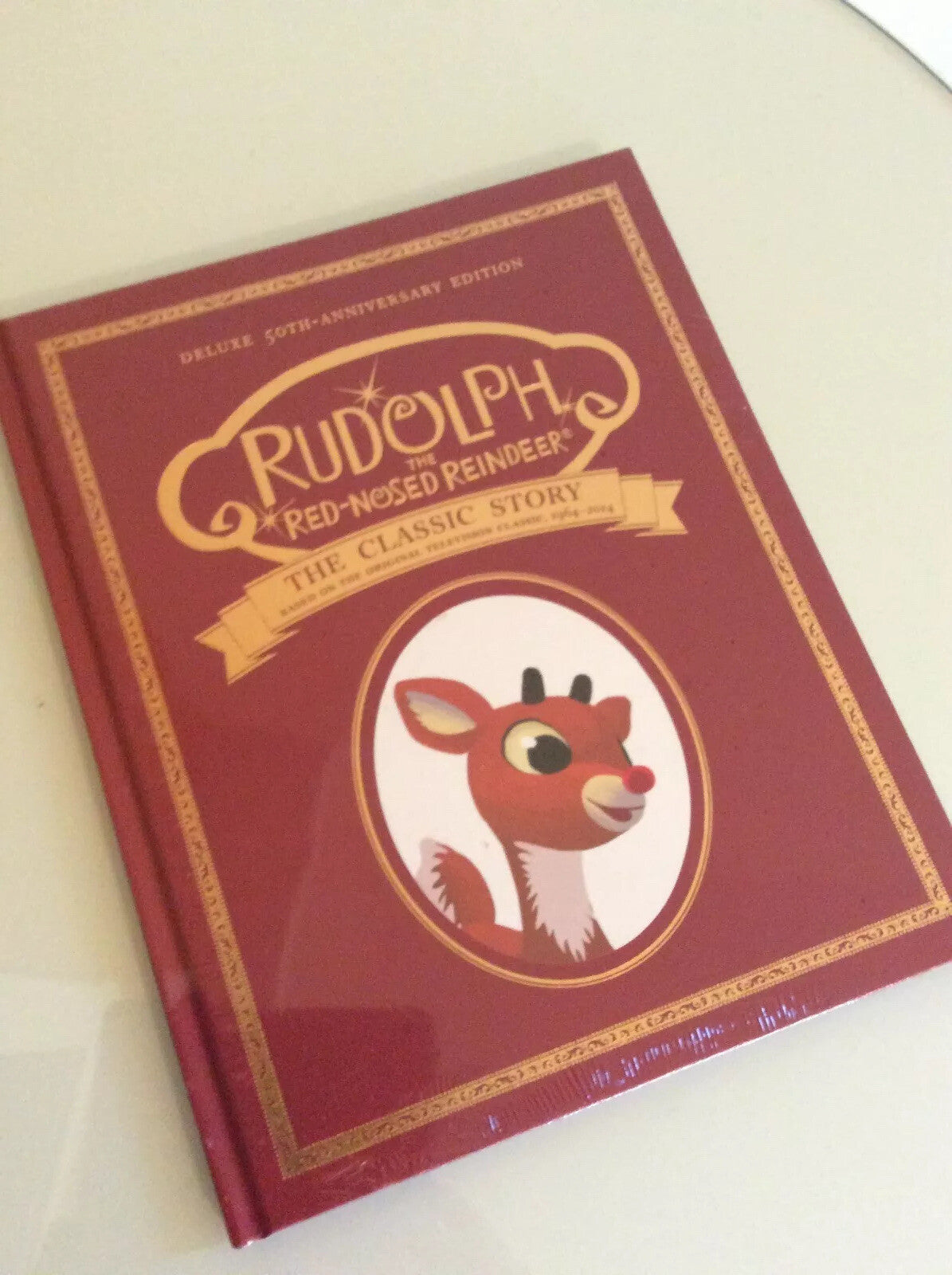 Disney Pottery Barn kid 50TH Rudolph Reindeer Christmas book holiday gift toy =