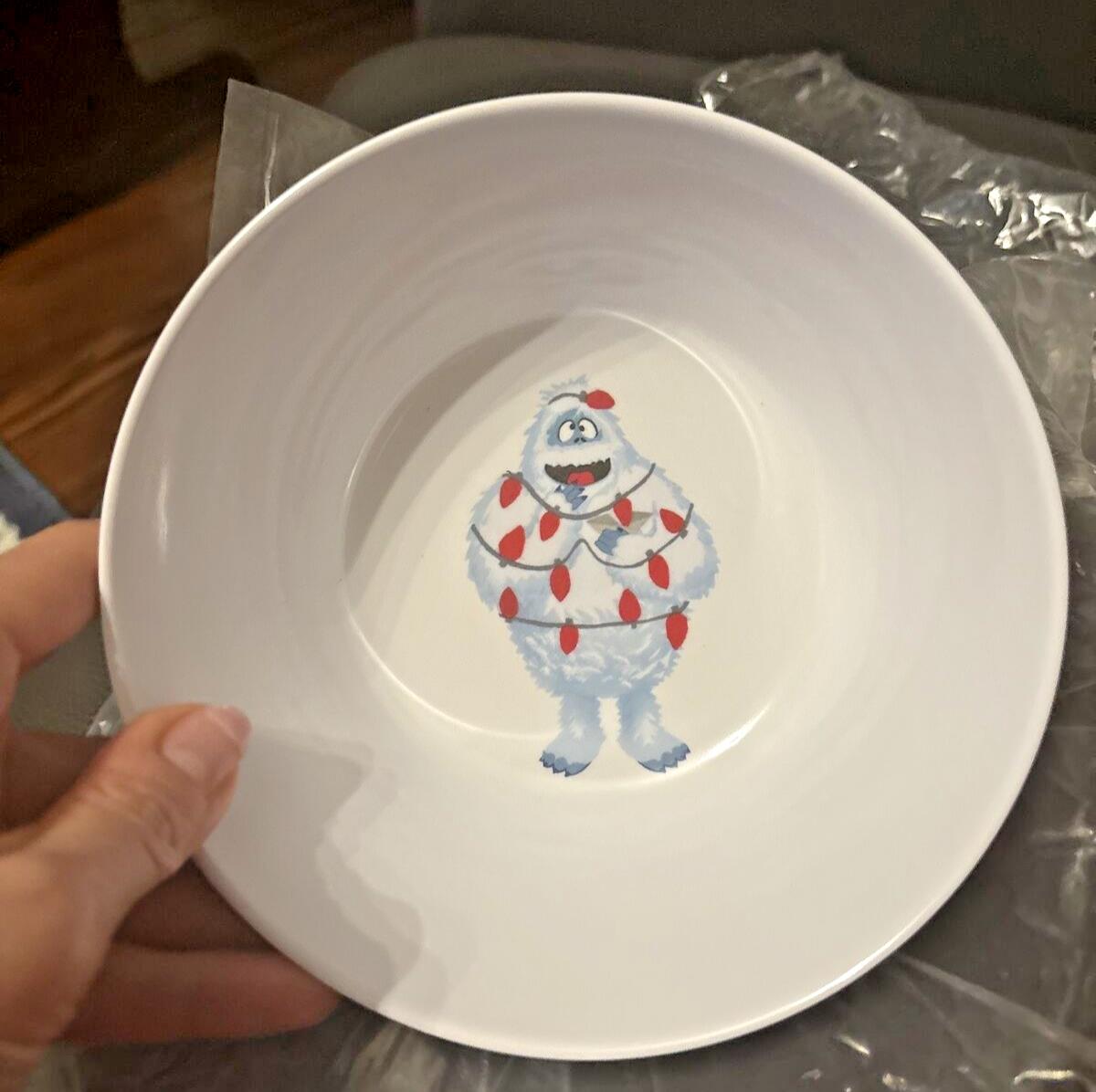 Disney Pottery Barn holiday Bowl Rudolph Reindeer BUMBLE Christmas gift party  [
