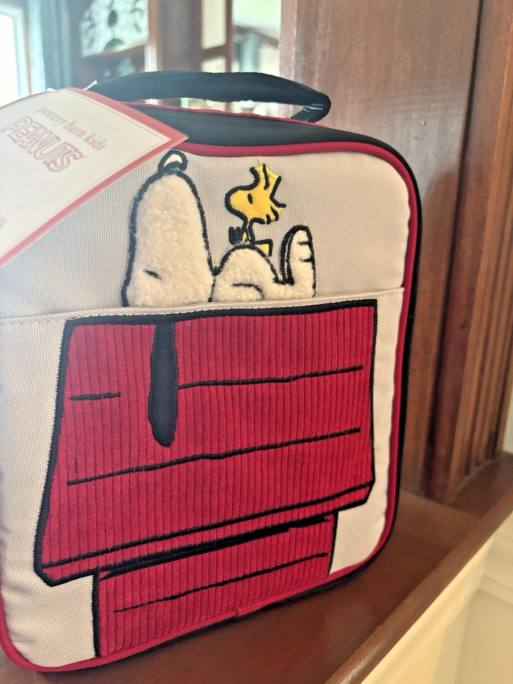 School Pottery barn SNOOPY BACKPACK +LUNCH BOX BAG Peanuts holiday travel gift .