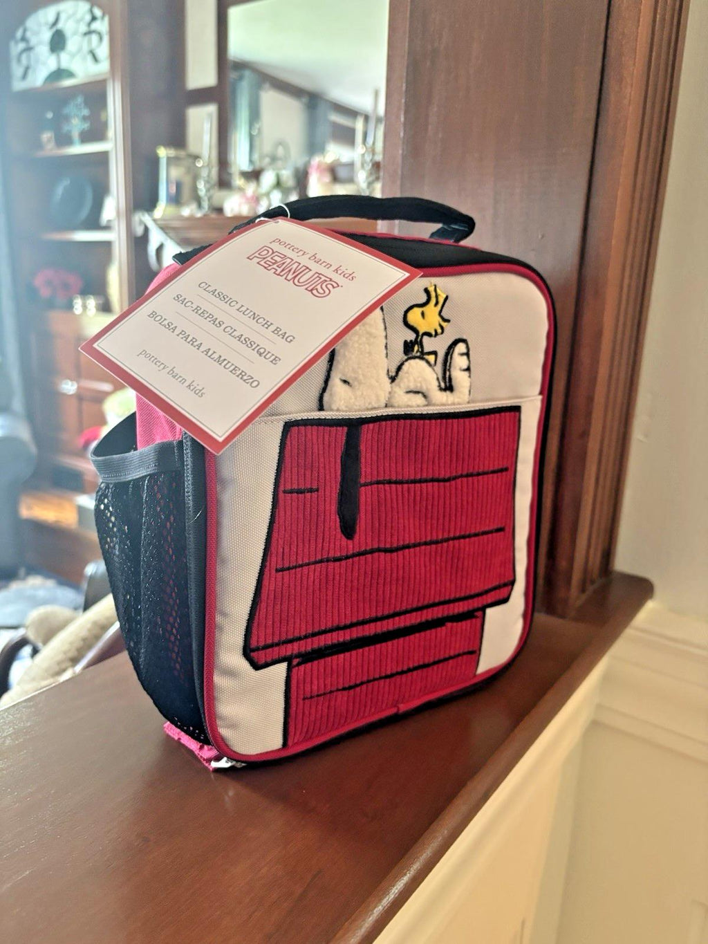 School Pottery barn SNOOPY BACKPACK +LUNCH BOX BAG Peanuts holiday travel gift .