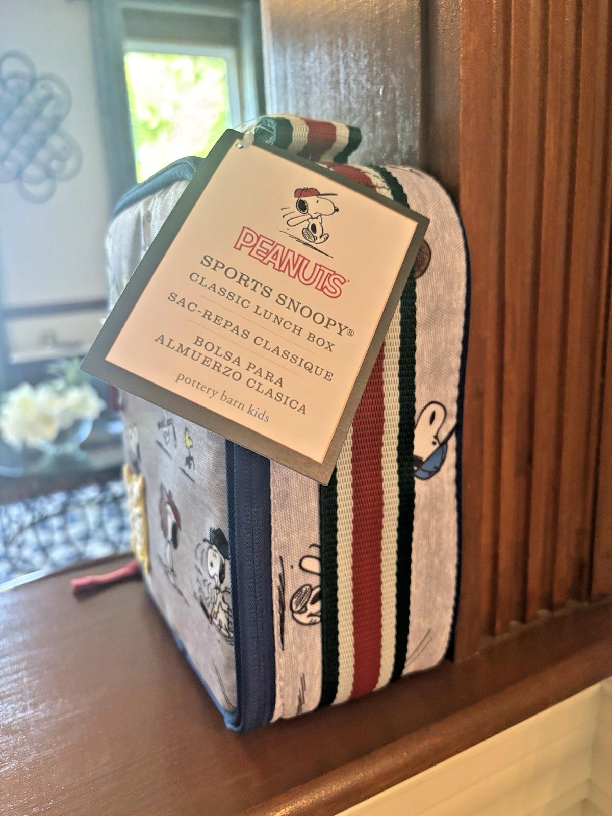 Pottery barn school LUNCH Box bag Disney SNOOPY Sport travel birthday gift boy