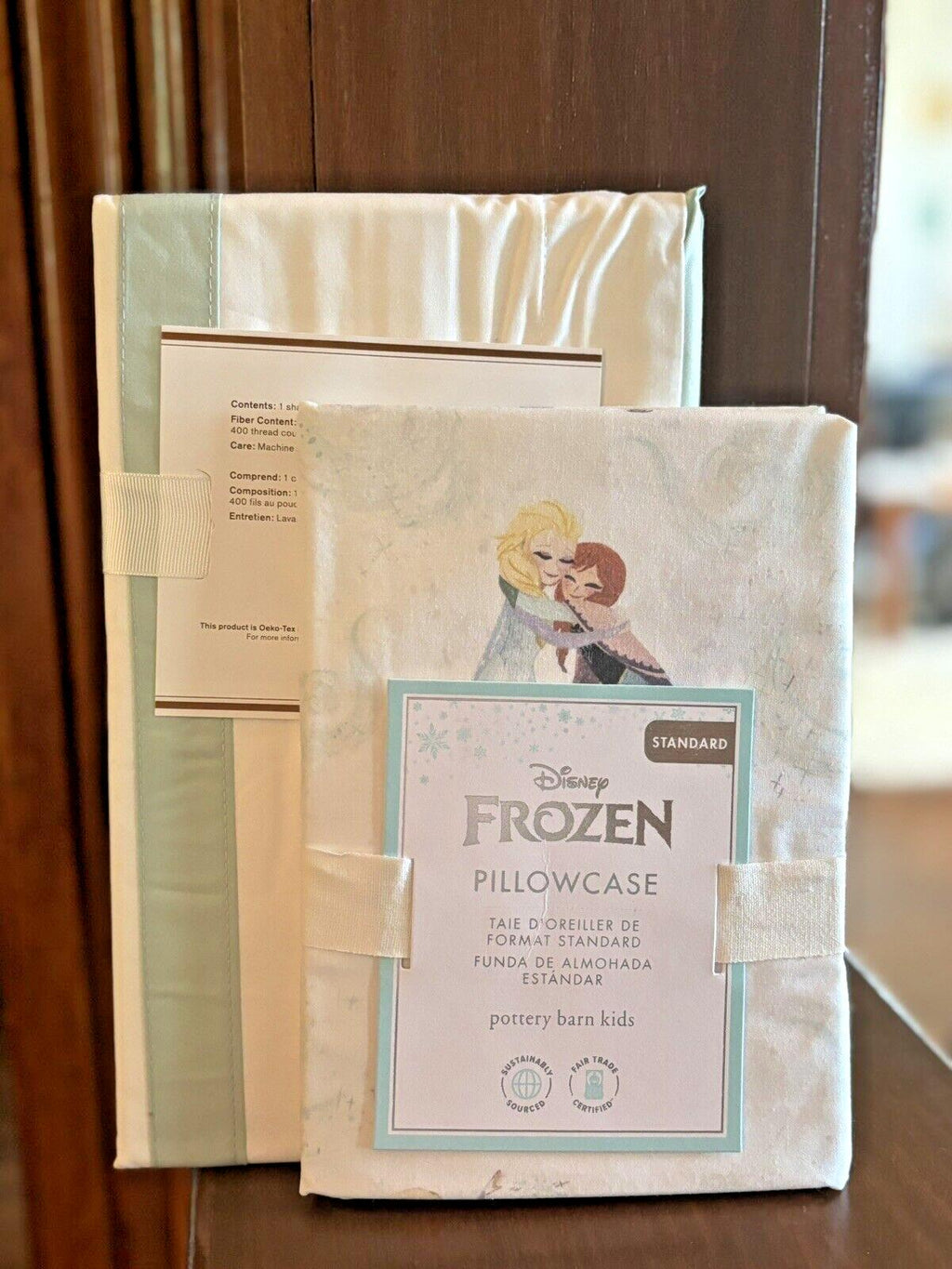 Pottery Barn Frozen Disney princess Elsa pillowcase + Sham holiday gift SET 2