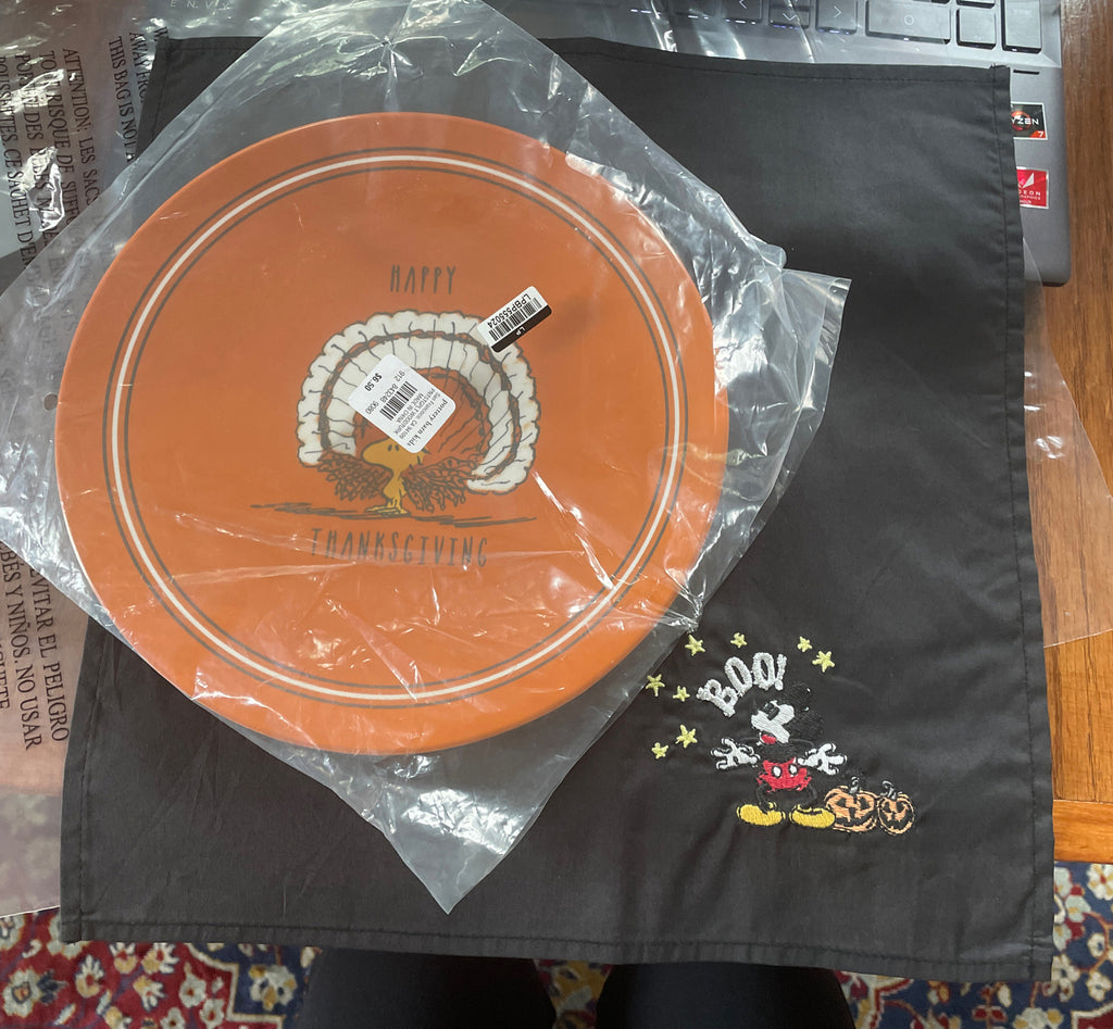 Disney Pottery Barn Mickey Mouse Napkin Halloween holiday gift Birthday party "