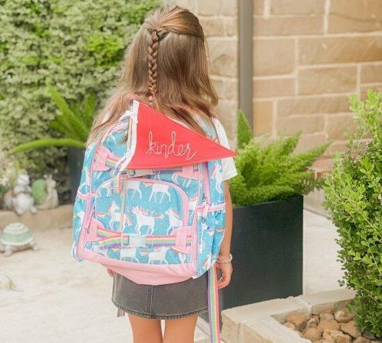 Pottery barn Disney School BACKPACK LARGE Rainbow Unicorn Heart Travel Girl ?? /