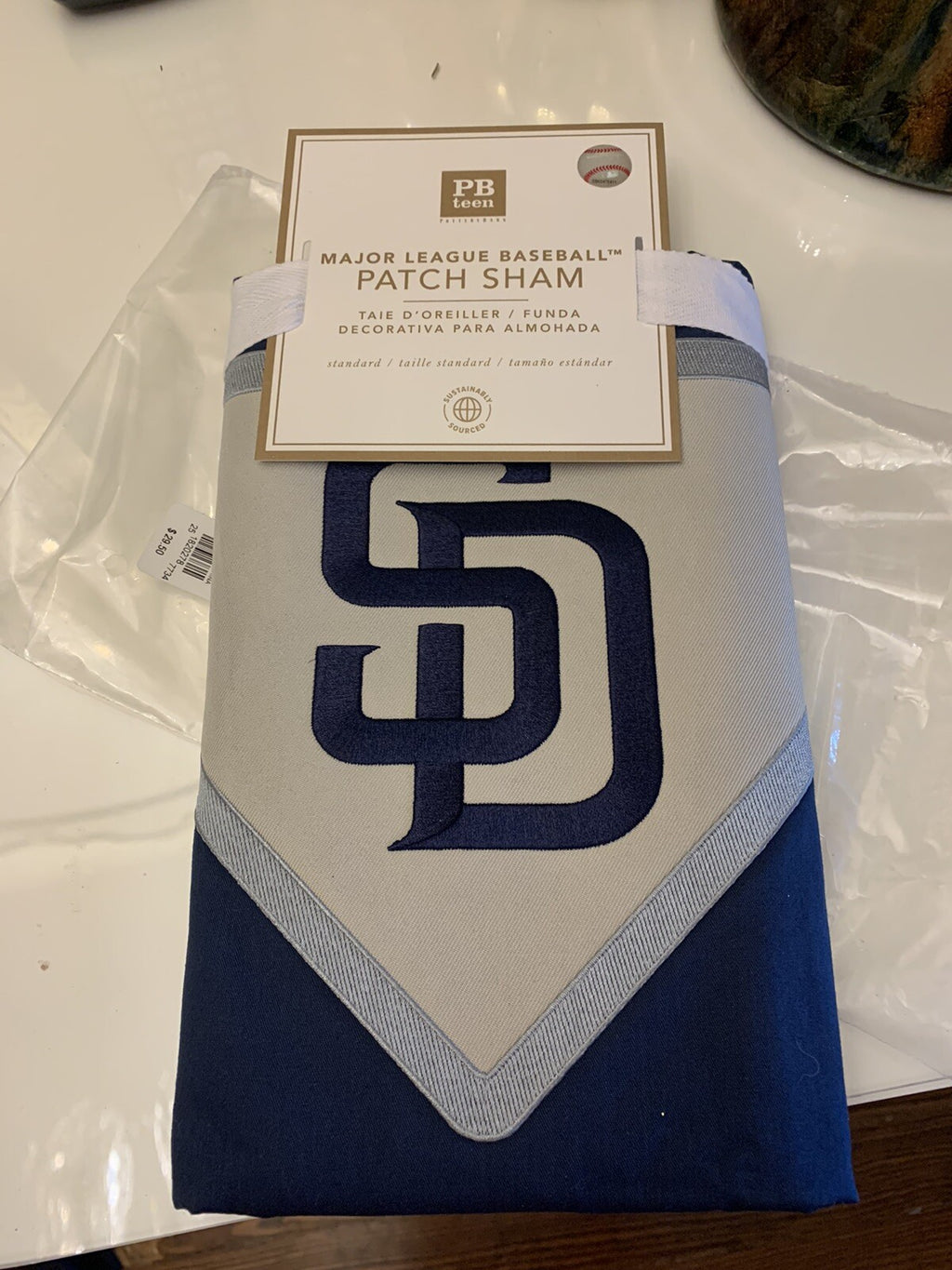 Baseball pottery barn Disney sport MLB college Padres gift kid pillow SHAM =