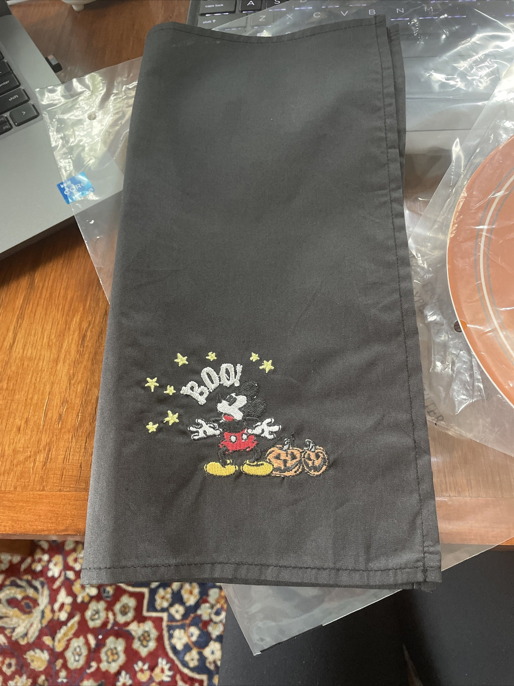 Disney Pottery Barn Mickey Mouse Napkin Halloween holiday gift Birthday party "